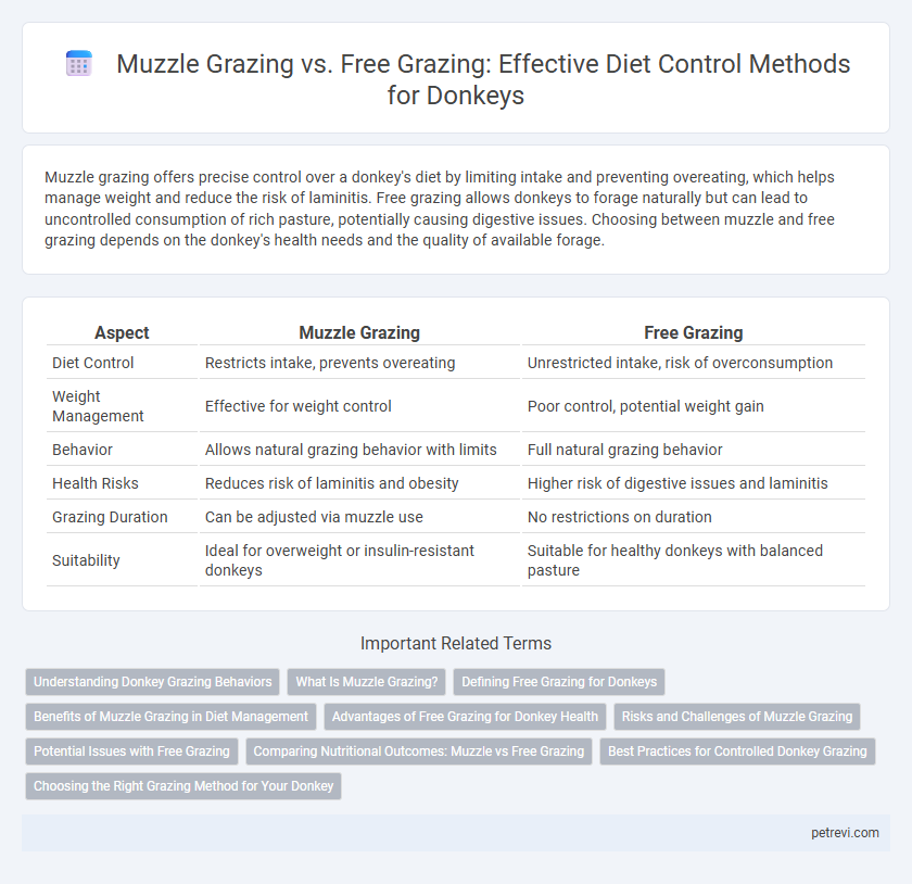 Muzzle Grazing vs. Free Grazing: Effective Diet Control Methods for Donkeys