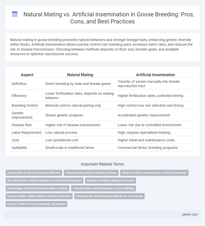 Natural Mating vs. Artificial Insemination in Goose Breeding: Pros, Cons, and Best Practices