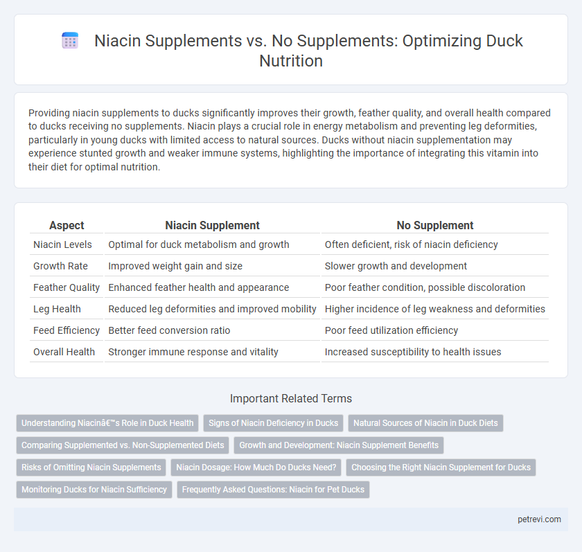 Niacin Supplements vs. No Supplements: Optimizing Duck Nutrition