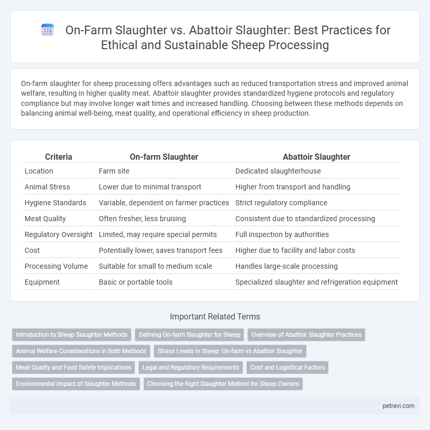 On-Farm Slaughter vs. Abattoir Slaughter: Best Practices for Ethical and Sustainable Sheep Processing