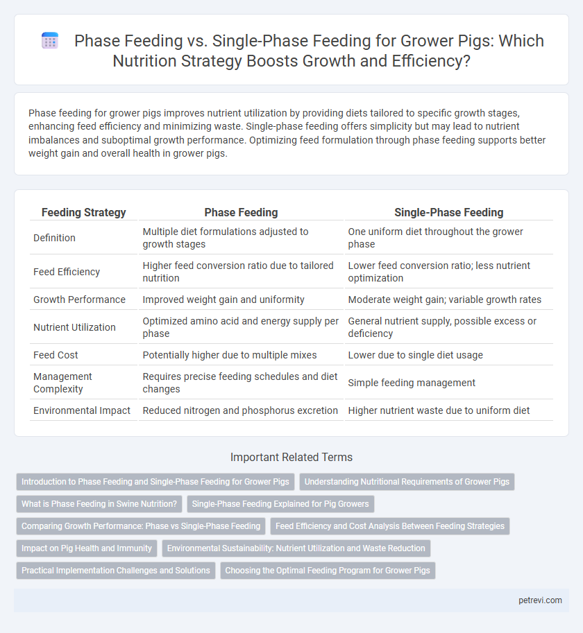 Phase Feeding vs. Single-Phase Feeding for Grower Pigs: Which Nutrition Strategy Boosts Growth and Efficiency?
