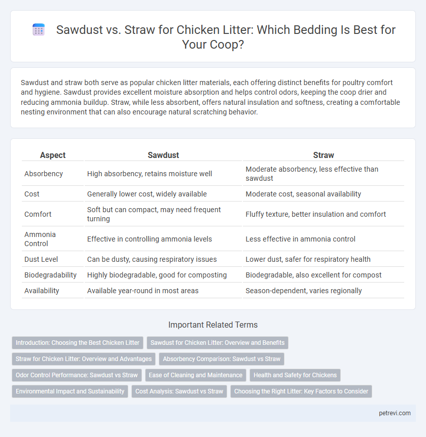 Sawdust vs. Straw for Chicken Litter: Which Bedding Is Best for Your Coop?