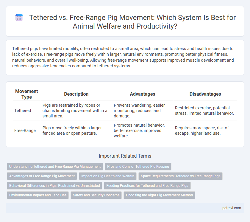 Tethered vs. Free-Range Pig Movement: Which System Is Best for Animal Welfare and Productivity?