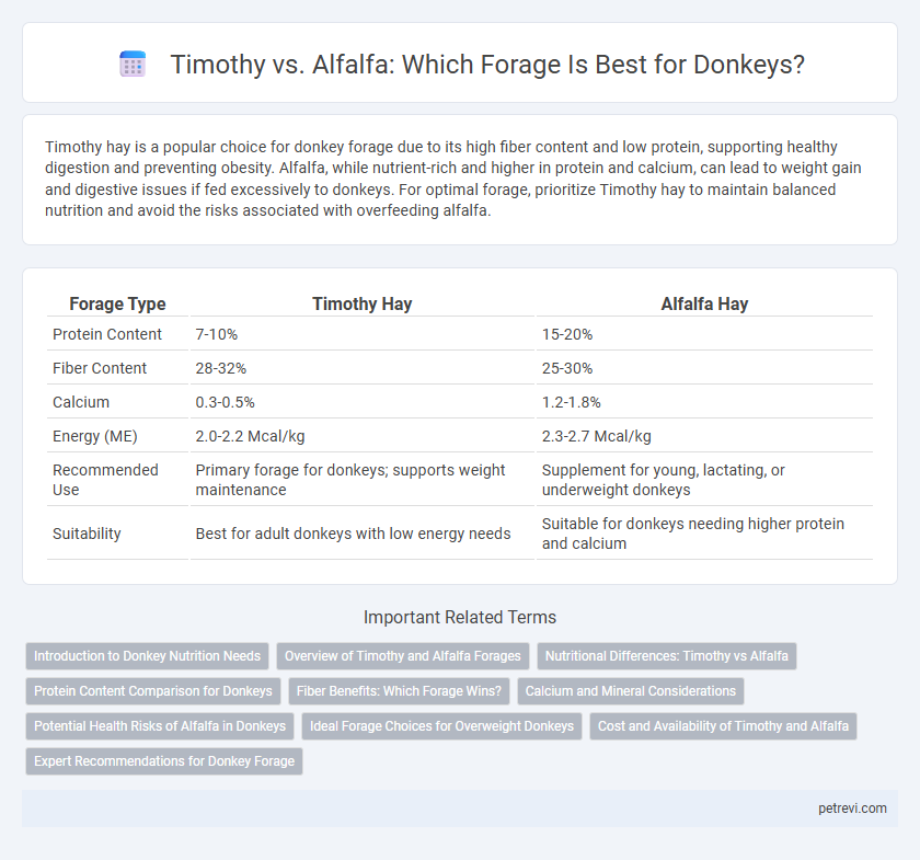 Timothy vs. Alfalfa: Which Forage Is Best for Donkeys?