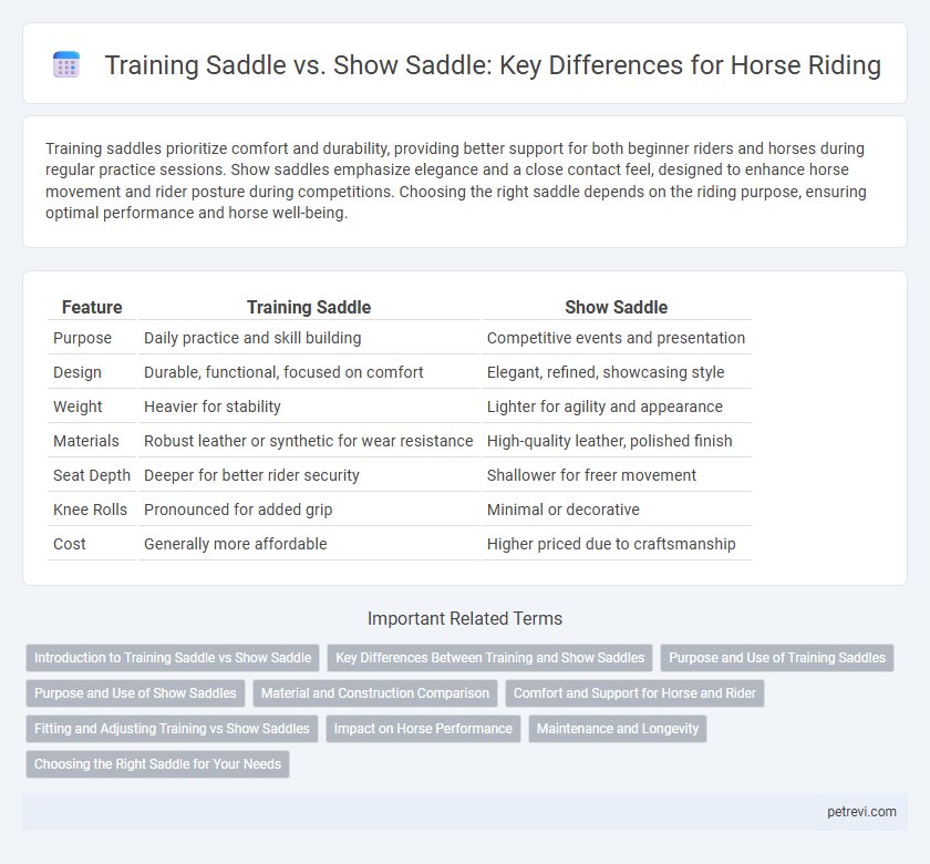 Training Saddle vs. Show Saddle: Key Differences for Horse Riding