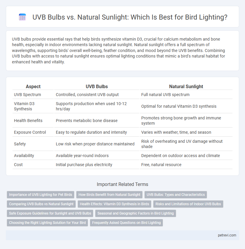 UVB Bulbs vs. Natural Sunlight: Which Is Best for Bird Lighting?