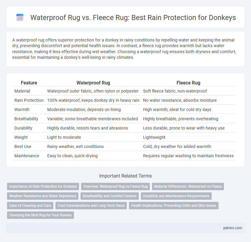 Waterproof Rug vs. Fleece Rug: Best Rain Protection for Donkeys