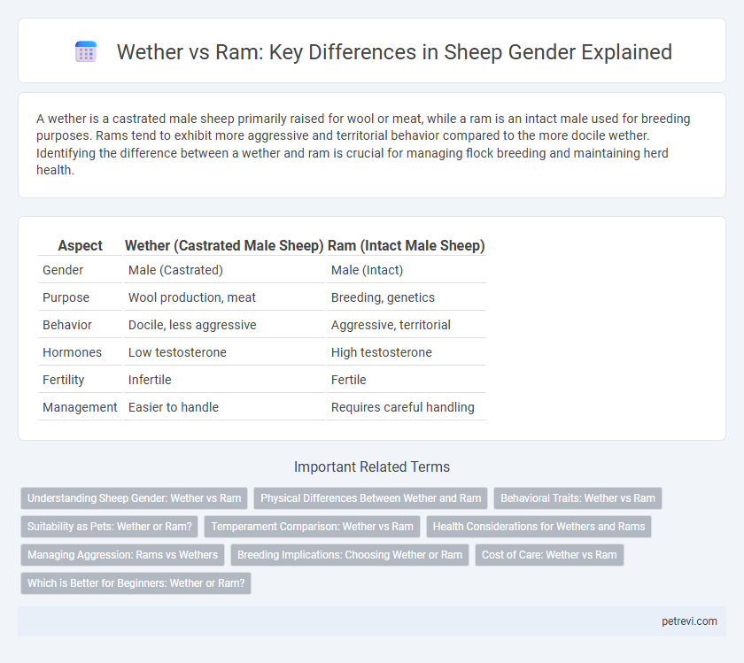 Wether vs Ram: Key Differences in Sheep Gender Explained