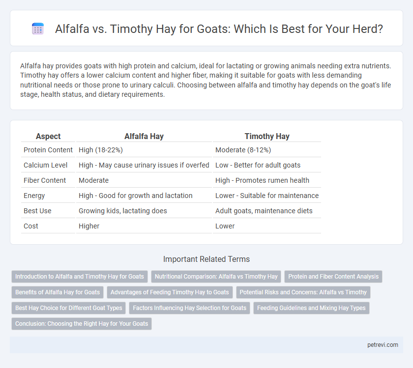 Alfalfa vs. Timothy Hay for Goats: Which Is Best for Your Herd?