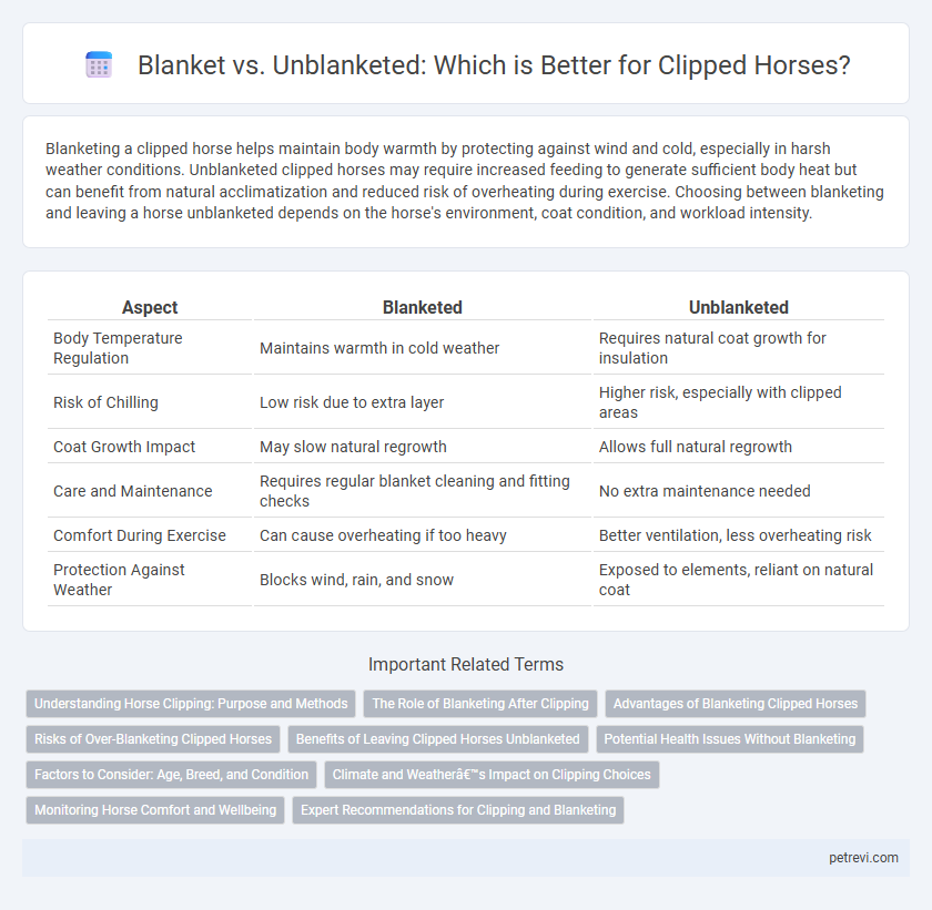 Blanket vs. Unblanketed: Which is Better for Clipped Horses?