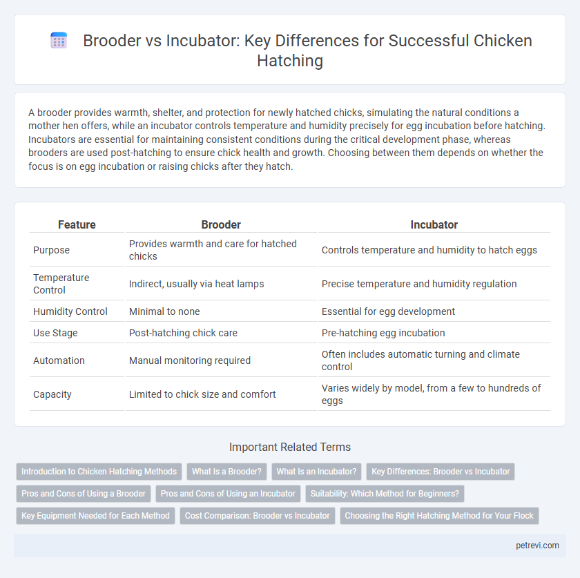 Brooder vs Incubator: Key Differences for Successful Chicken Hatching