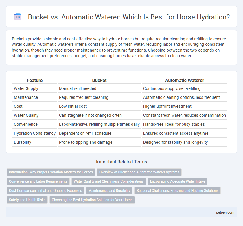 Bucket vs. Automatic Waterer: Which Is Best for Horse Hydration?
