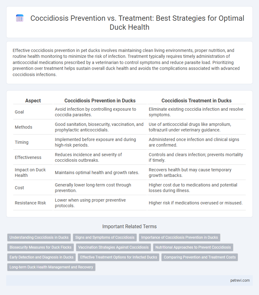 Coccidiosis Prevention vs. Treatment: Best Strategies for Optimal Duck Health