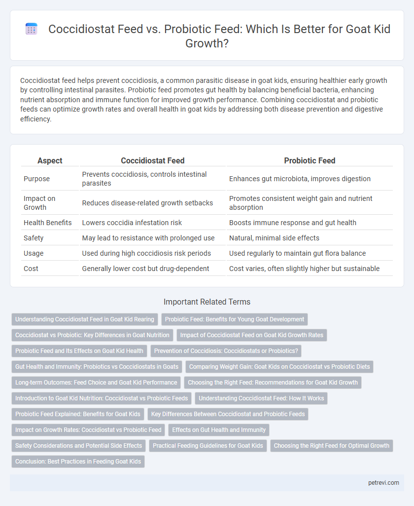Coccidiostat Feed vs. Probiotic Feed: Which Is Better for Goat Kid Growth?