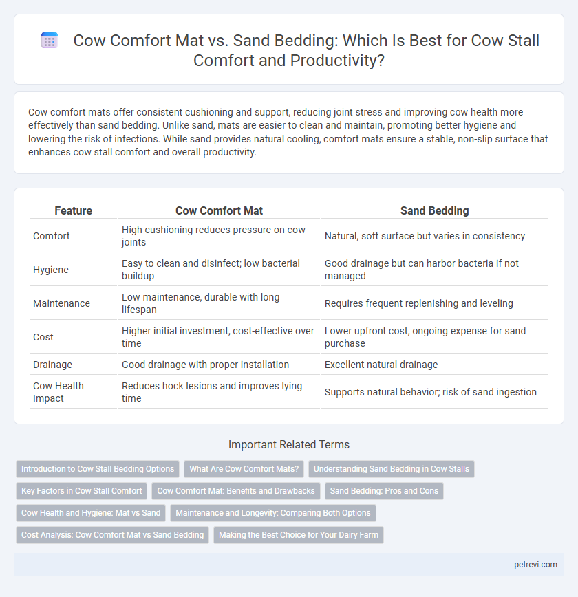Cow Comfort Mat vs. Sand Bedding: Which Is Best for Cow Stall Comfort and Productivity?