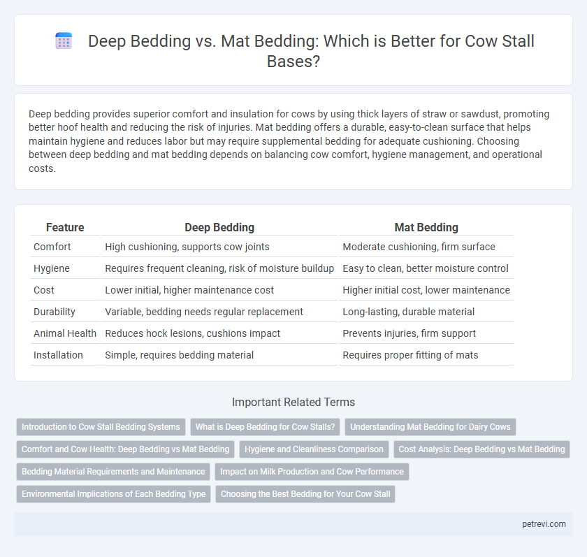 Deep Bedding vs. Mat Bedding: Which is Better for Cow Stall Bases?