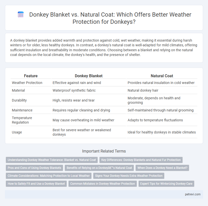Donkey Blanket vs. Natural Coat: Which Offers Better Weather Protection for Donkeys?