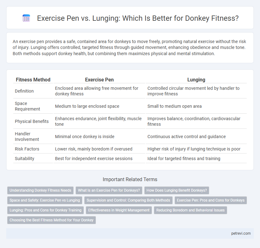 Exercise Pen vs. Lunging: Which Is Better for Donkey Fitness?