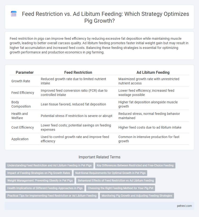 Feed Restriction vs. Ad Libitum Feeding: Which Strategy Optimizes Pig Growth?