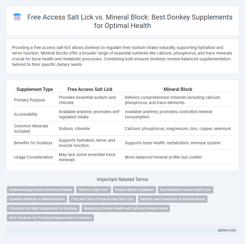 Free Access Salt Lick vs. Mineral Block: Best Donkey Supplements for Optimal Health