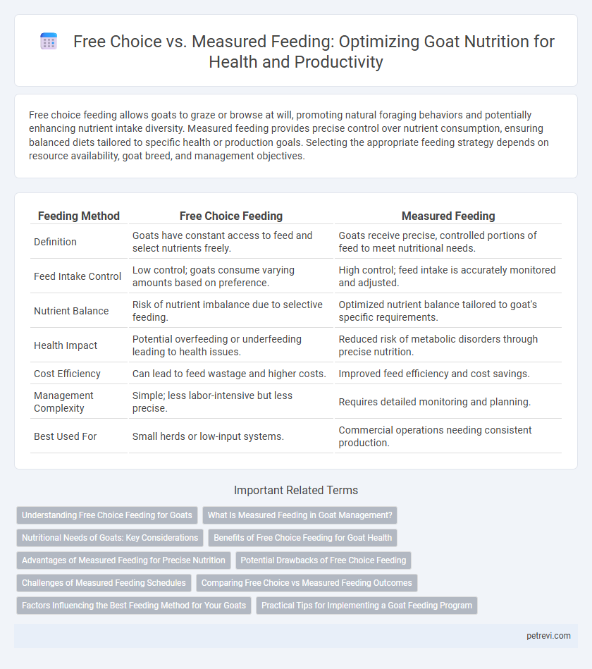 Free Choice vs. Measured Feeding: Optimizing Goat Nutrition for Health and Productivity