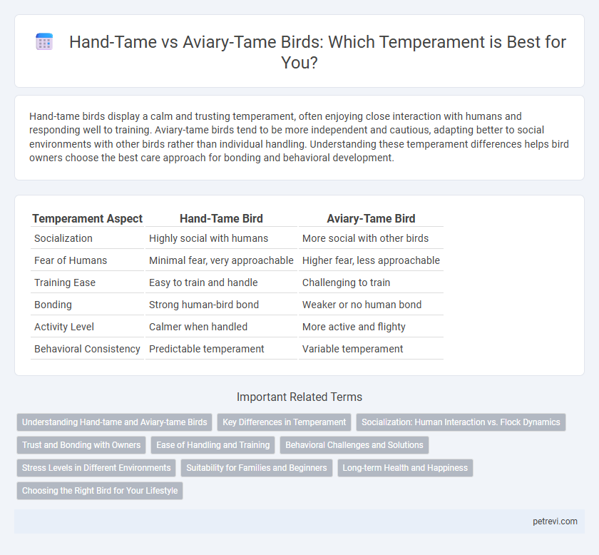 Hand-Tame vs Aviary-Tame Birds: Which Temperament is Best for You?