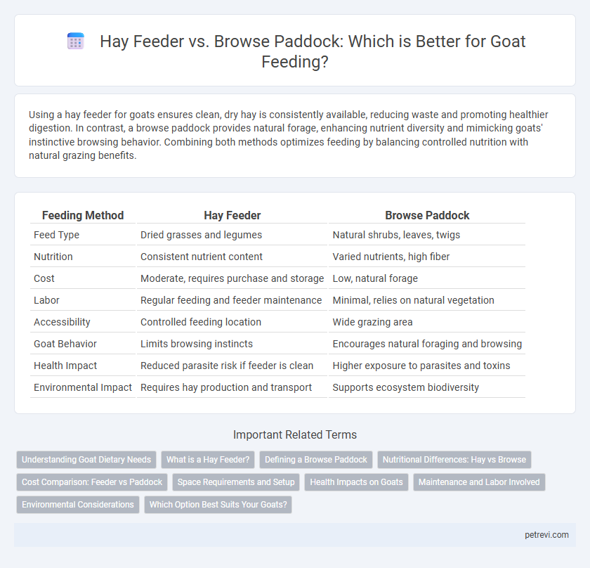 Hay Feeder vs. Browse Paddock: Which is Better for Goat Feeding?