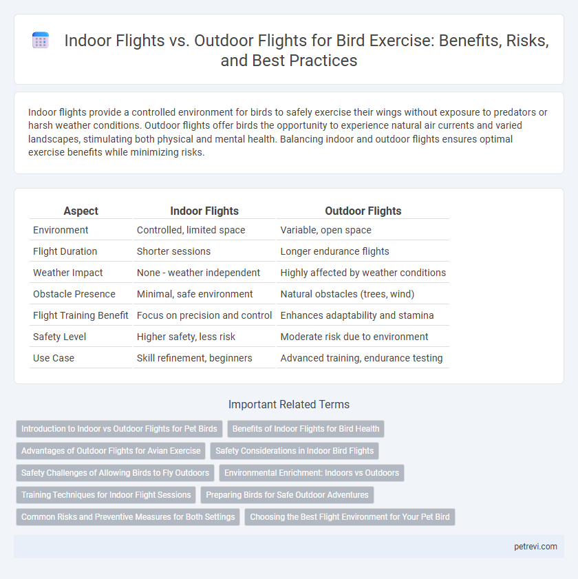 Indoor Flights vs. Outdoor Flights for Bird Exercise: Benefits, Risks, and Best Practices