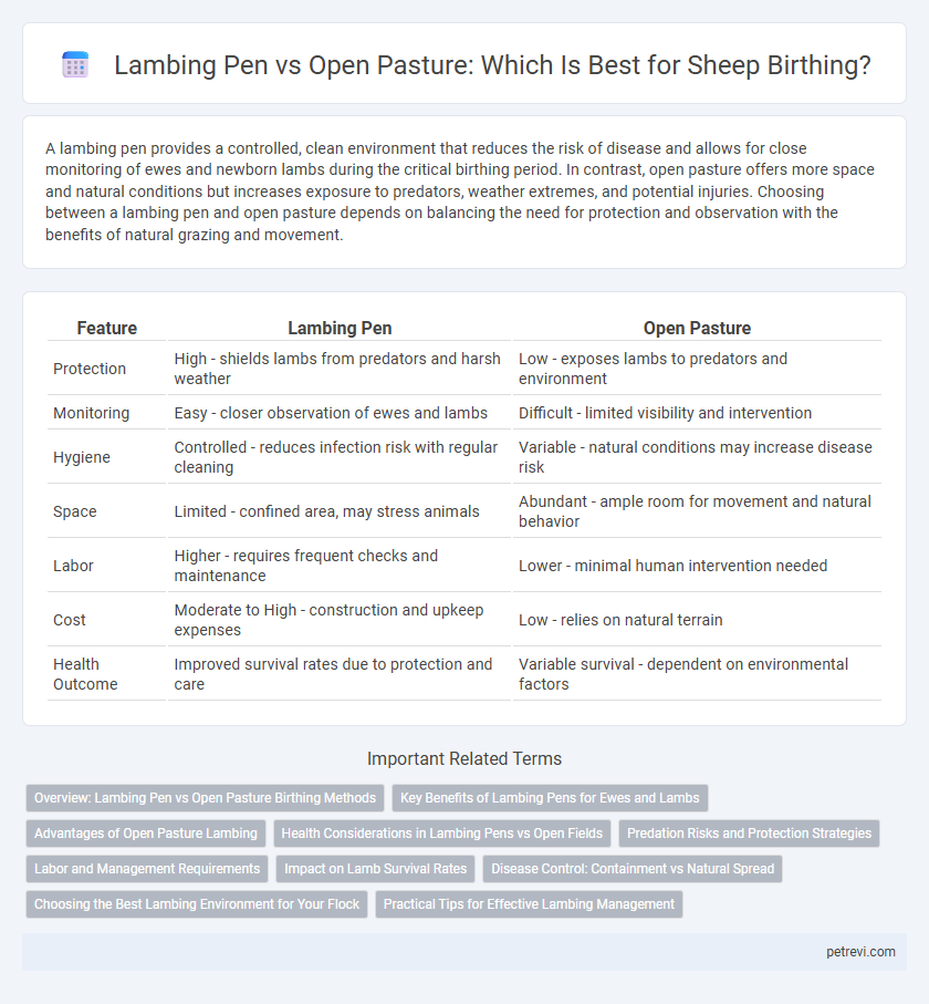 Lambing Pen vs Open Pasture: Which Is Best for Sheep Birthing?