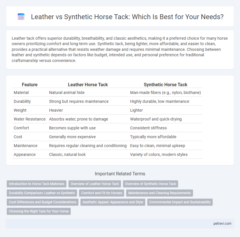 Leather vs Synthetic Horse Tack: Which Is Best for Your Needs?