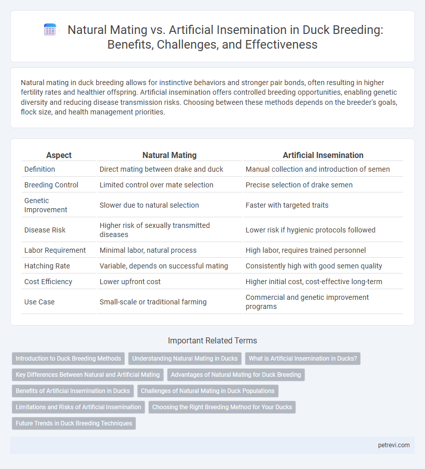 Natural Mating vs. Artificial Insemination in Duck Breeding: Benefits, Challenges, and Effectiveness