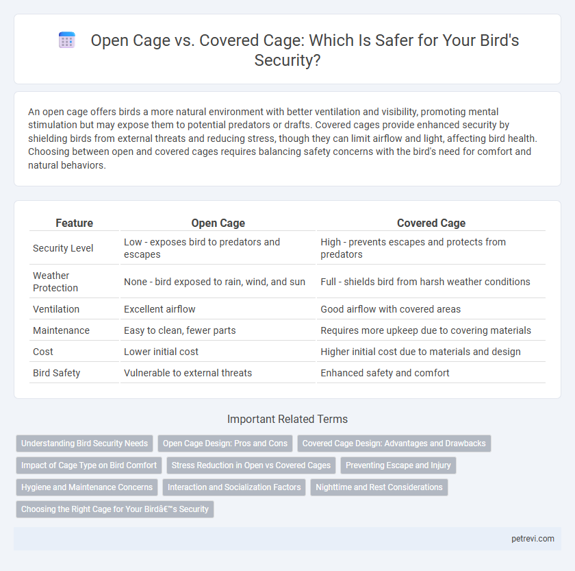 Open Cage vs. Covered Cage: Which Is Safer for Your Bird's Security?