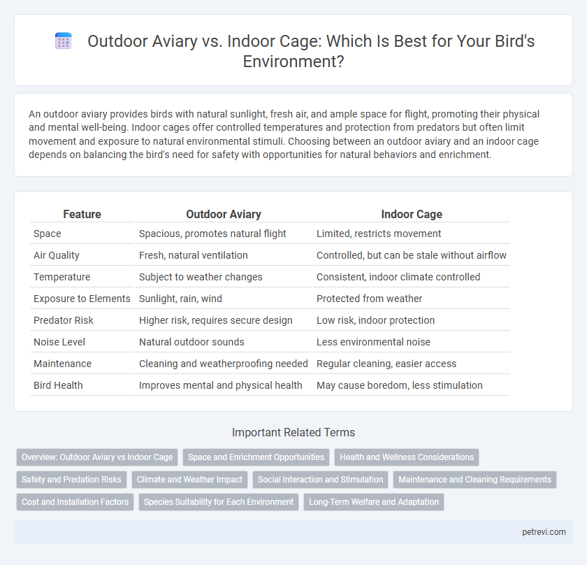 Outdoor Aviary vs. Indoor Cage: Which Is Best for Your Bird's Environment?