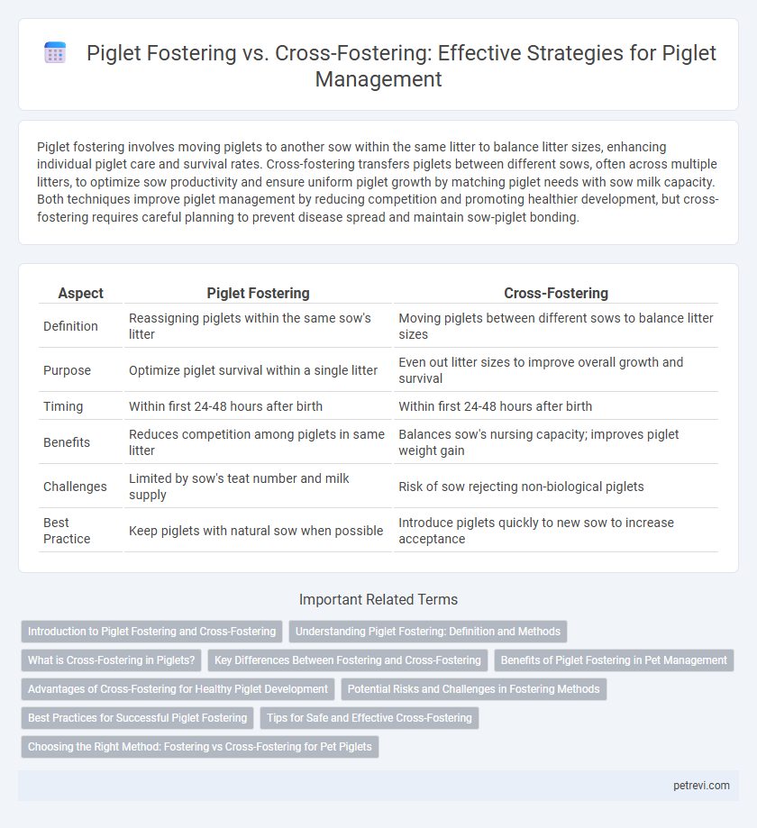 Piglet Fostering vs. Cross-Fostering: Effective Strategies for Piglet Management