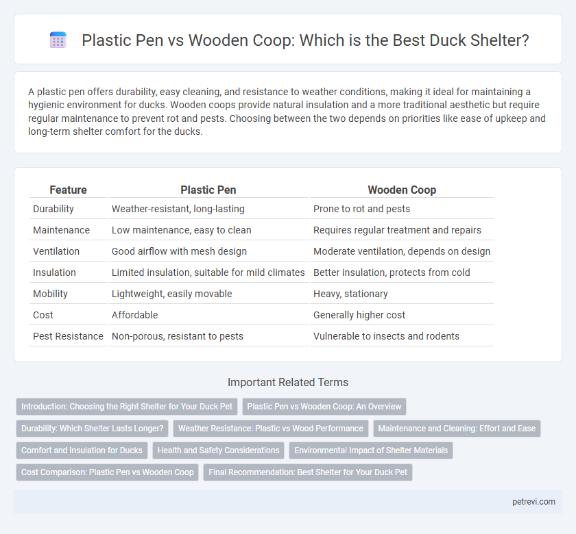 Plastic Pen vs Wooden Coop: Which is the Best Duck Shelter?