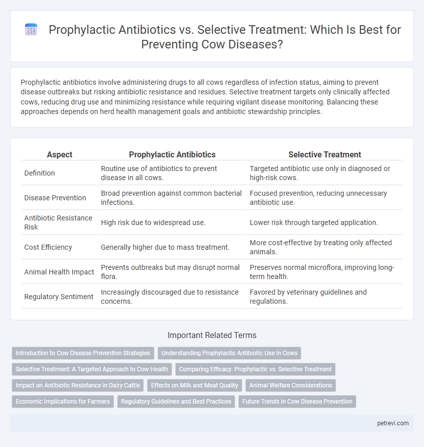 Prophylactic Antibiotics vs. Selective Treatment: Which Is Best for Preventing Cow Diseases?