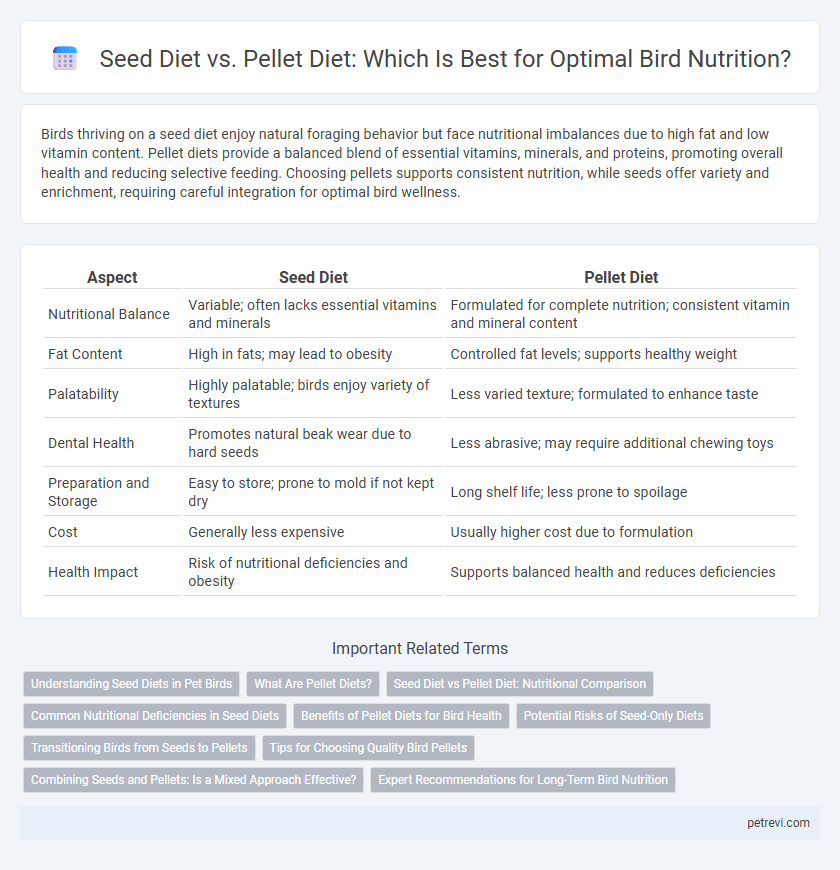 Seed Diet vs. Pellet Diet: Which Is Best for Optimal Bird Nutrition?