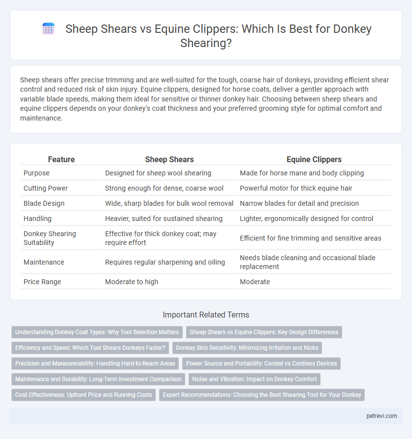 Sheep Shears vs Equine Clippers: Which Is Best for Donkey Shearing?