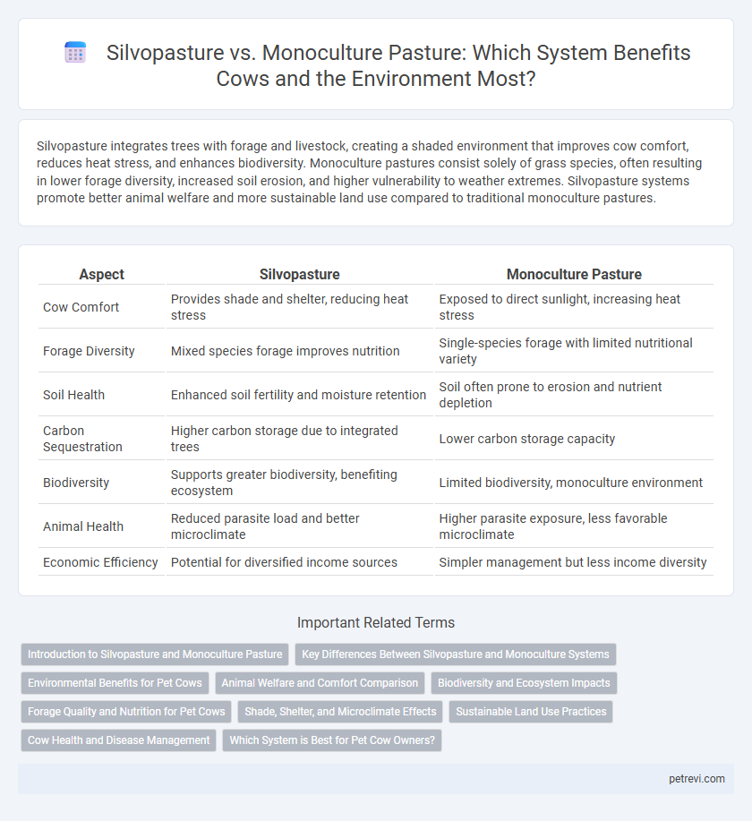 Silvopasture vs. Monoculture Pasture: Which System Benefits Cows and the Environment Most?