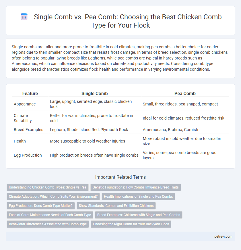 Single Comb vs. Pea Comb: Choosing the Best Chicken Comb Type for Your Flock