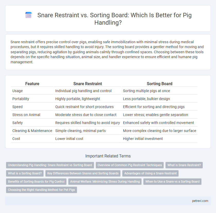 Snare Restraint vs. Sorting Board: Which Is Better for Pig Handling?