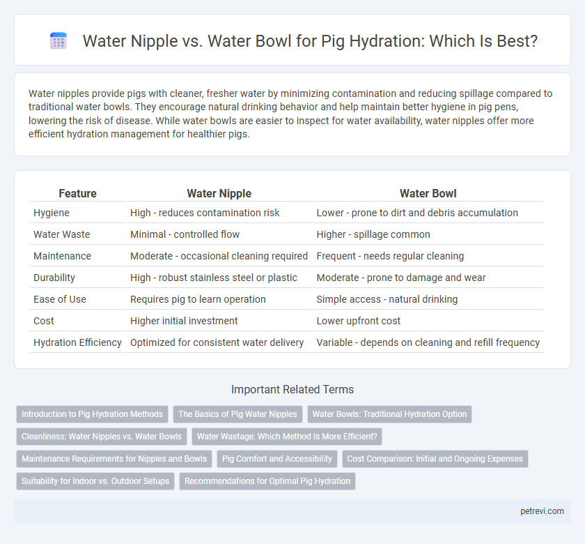 Water Nipple vs. Water Bowl for Pig Hydration: Which Is Best?