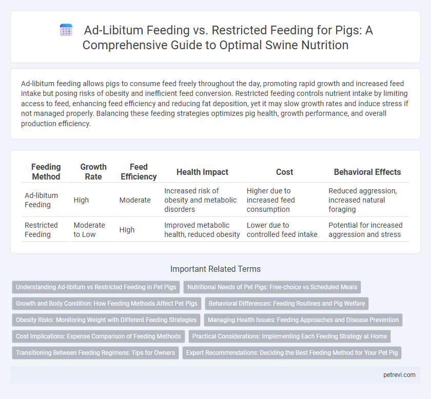 Ad-Libitum Feeding vs. Restricted Feeding for Pigs: A Comprehensive Guide to Optimal Swine Nutrition