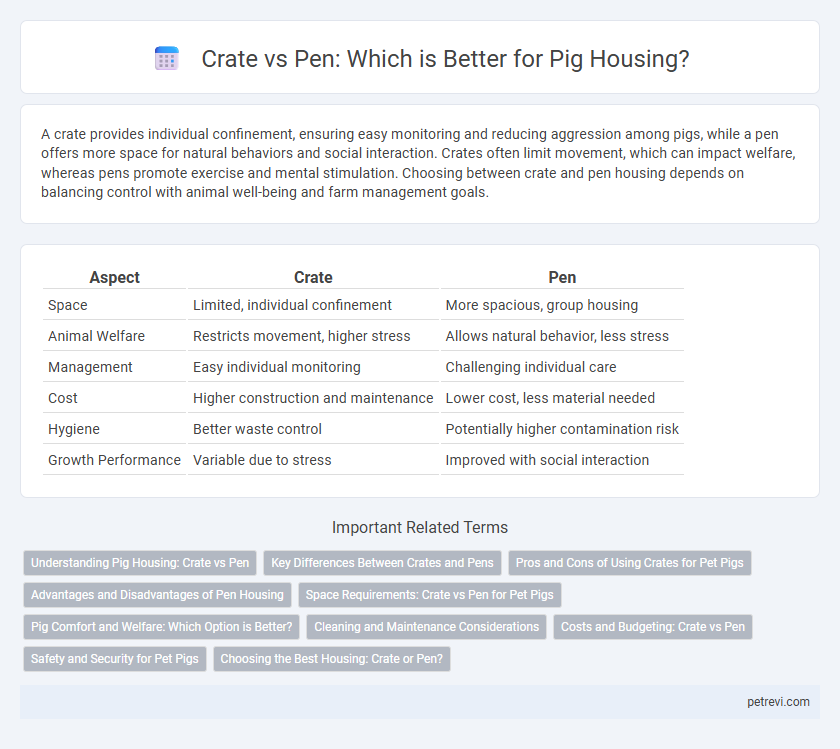 Crate vs Pen: Which is Better for Pig Housing?