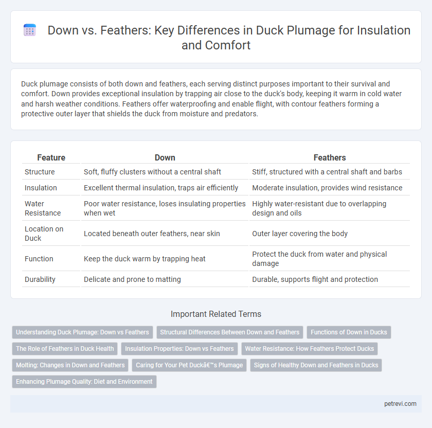 Down vs. Feathers: Key Differences in Duck Plumage for Insulation and Comfort