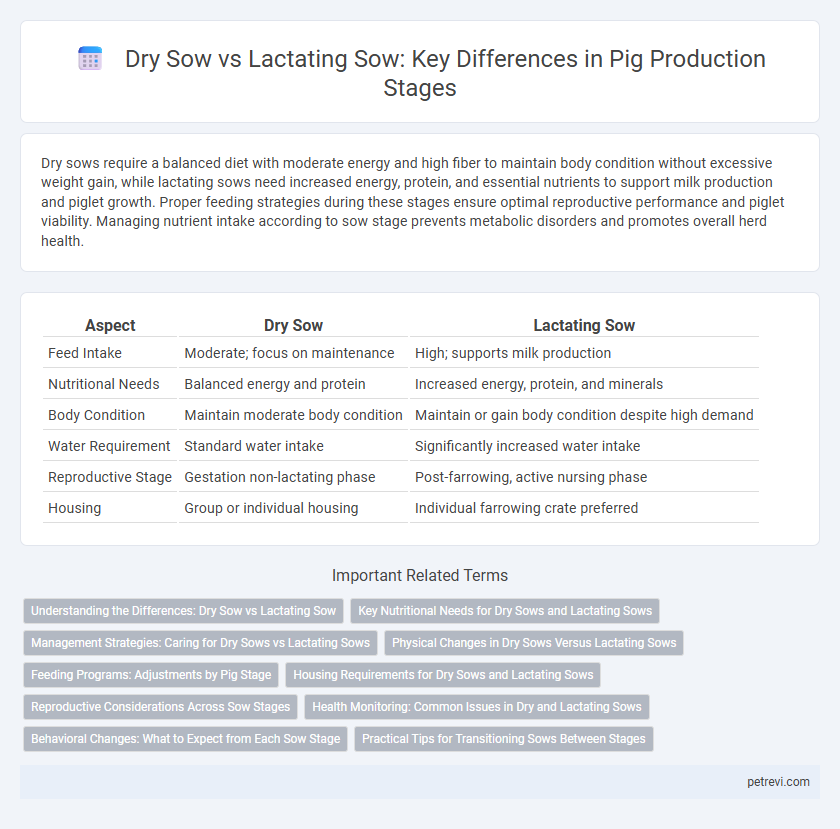 Dry Sow vs Lactating Sow: Key Differences in Pig Production Stages