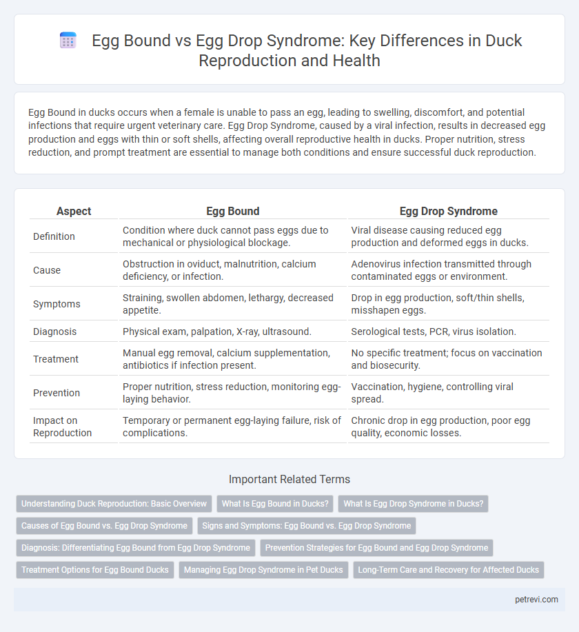Egg Bound vs Egg Drop Syndrome: Key Differences in Duck Reproduction and Health