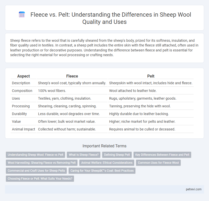 Fleece vs. Pelt: Understanding the Differences in Sheep Wool Quality and Uses