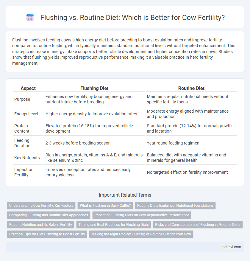 Flushing vs. Routine Diet: Which is Better for Cow Fertility?