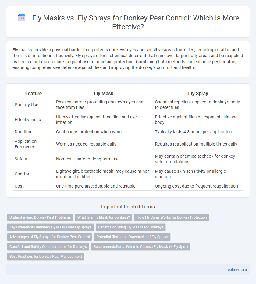 Fly Masks vs. Fly Sprays for Donkey Pest Control: Which Is More Effective?